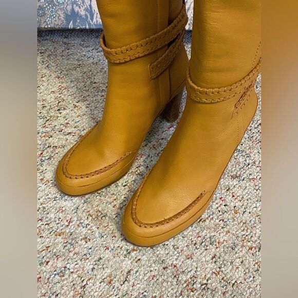 ULLA JOHNSON Adler Leather Buckle Knee High Boots size 37 - Picture 6 of 15